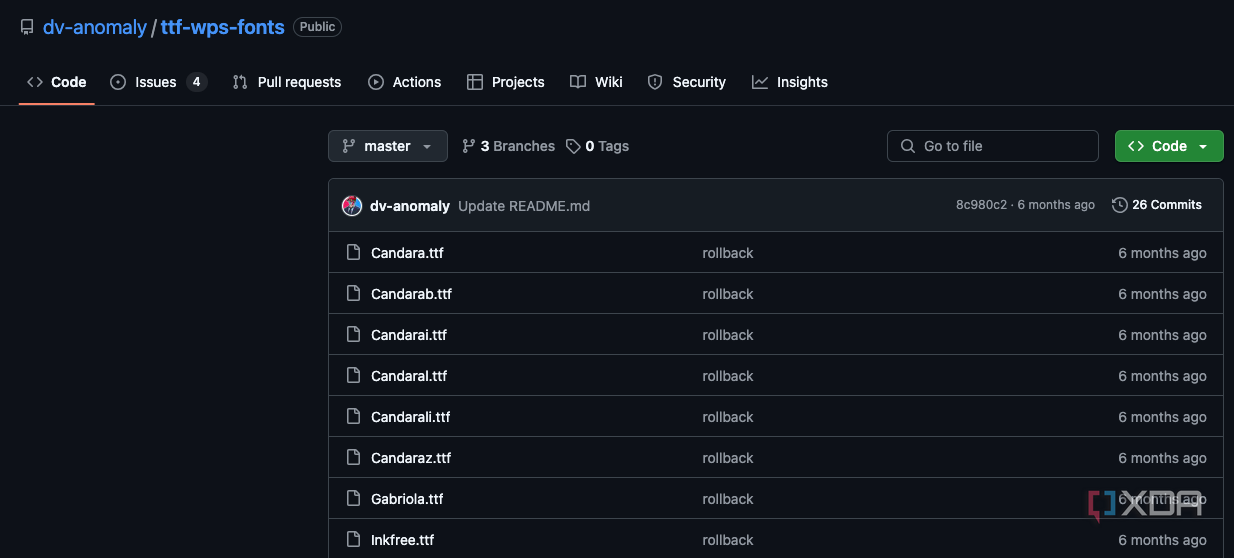 An example of a Github repo for open-source software.