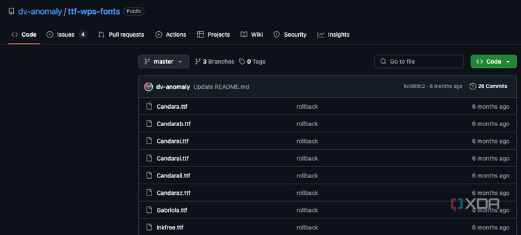 An example of a Github repo for open-source software.