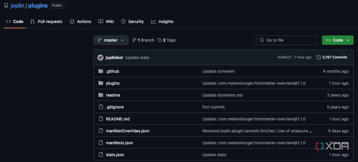 An example of a Github repo for open-source software.