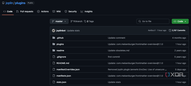 An example of a Github repo for open-source software.