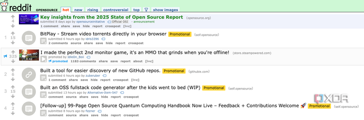 A subreddit dedicated to open source software.