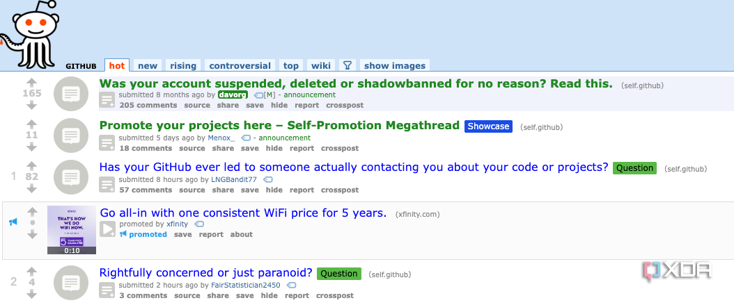 A subreddit dedicated to Github.