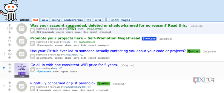A subreddit dedicated to Github.