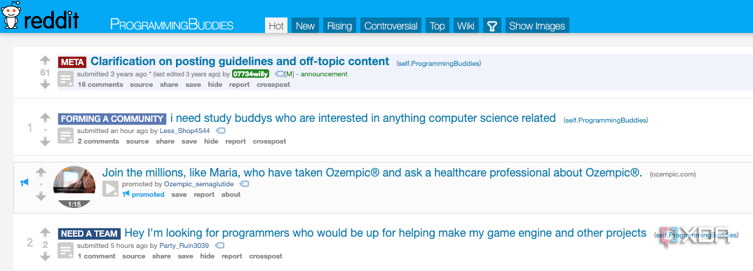 A subreddit dedicated to finding someone to code with.