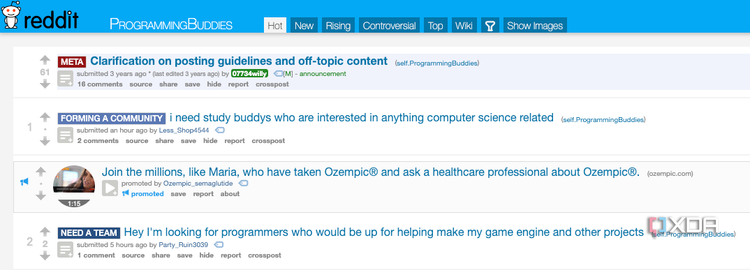 A subreddit dedicated to finding someone to code with.