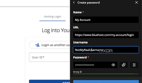 A screenshot of passbolt in action.