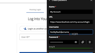 A screenshot of passbolt in action.