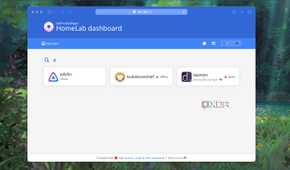 Screenshot of Search box in Homer dashboard