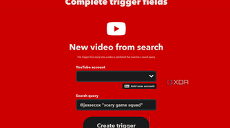 search trigger for youtube on ifttt