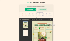 Sejda PDF Editor export PDF