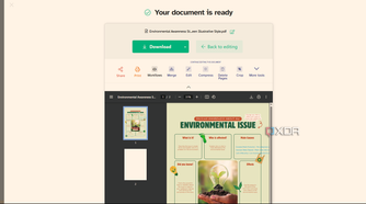 Sejda PDF Editor export PDF