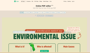 Sejda PDF Editor select text