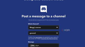 setting a discord channel action on ifttt