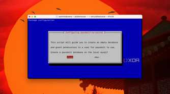 A screenshot of setting up database process in MariaDB for MySQL in Passbolt