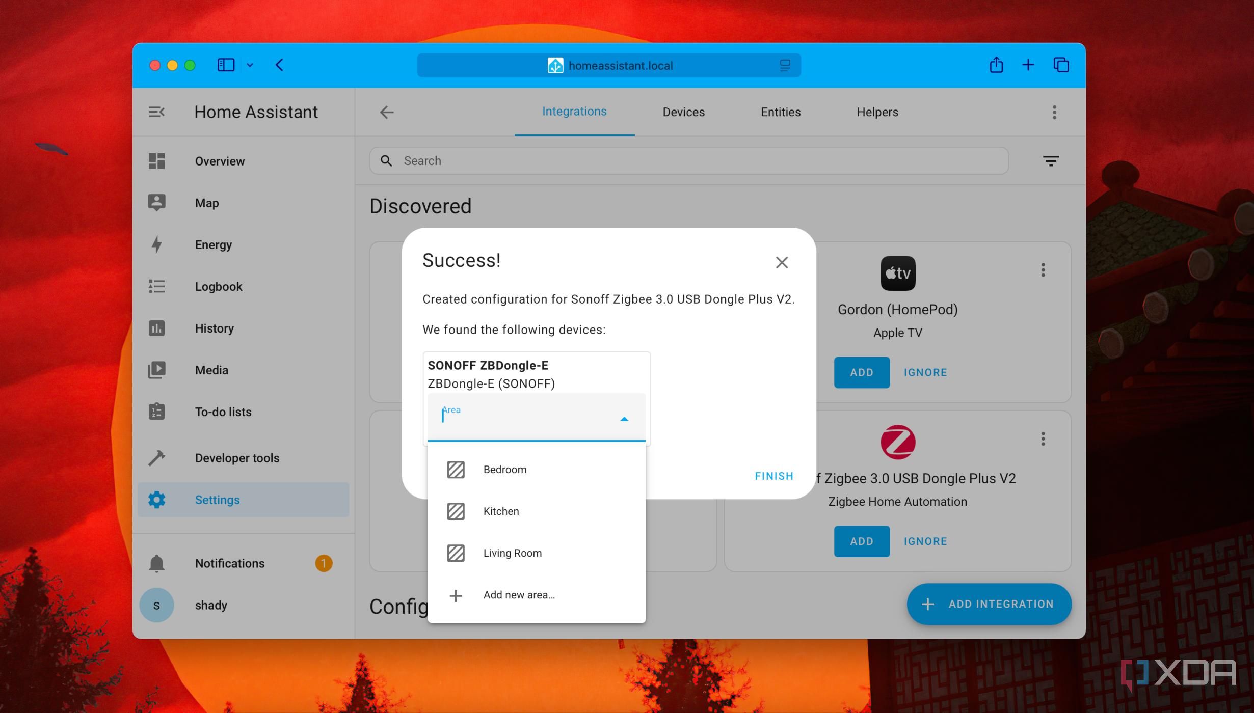 Setting Zigbee coordintator in Home Assistant