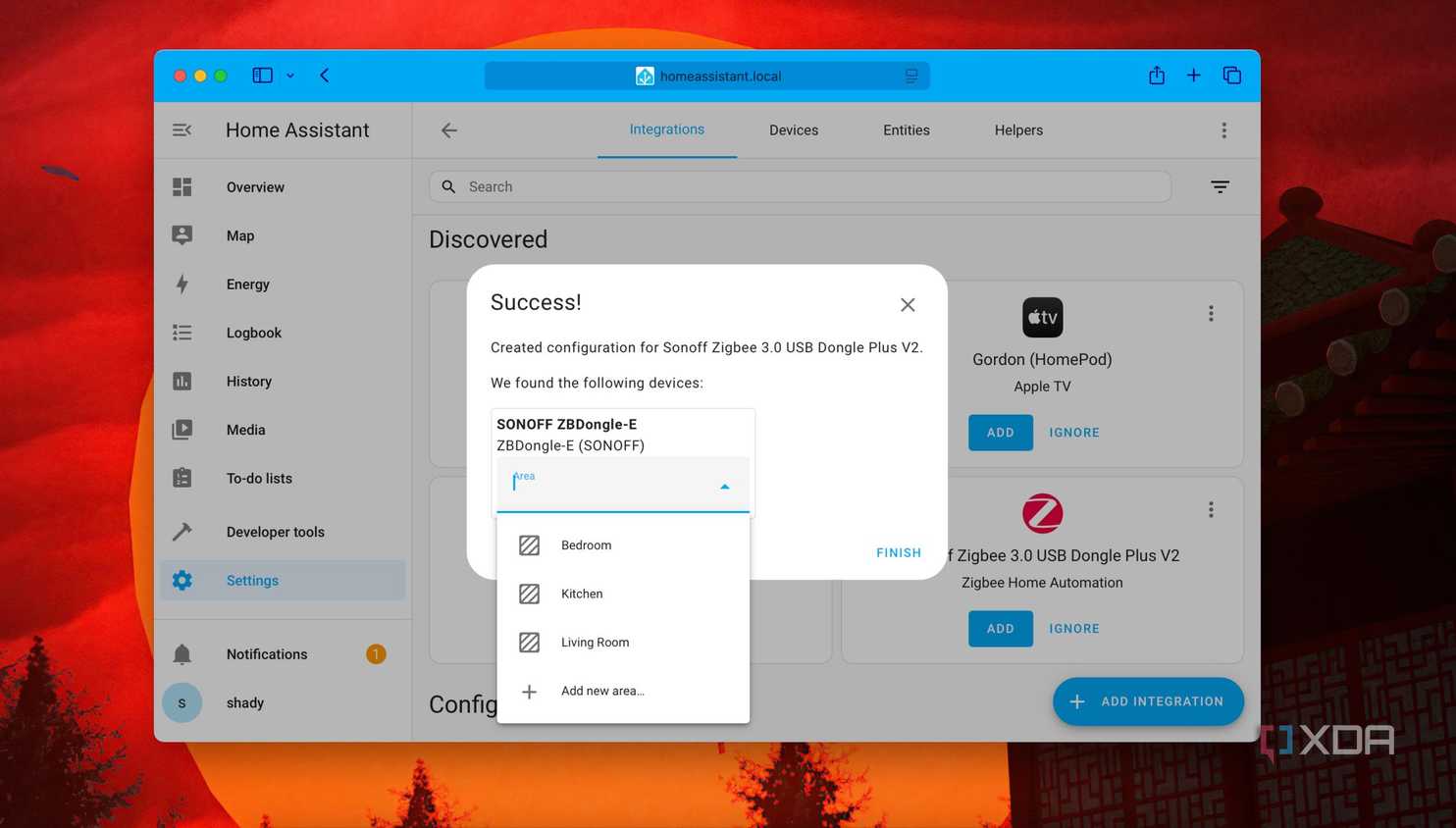 Setting Zigbee coordintator in Home Assistant