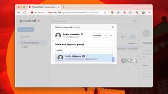 Sharing passwords with a user in Passbolt