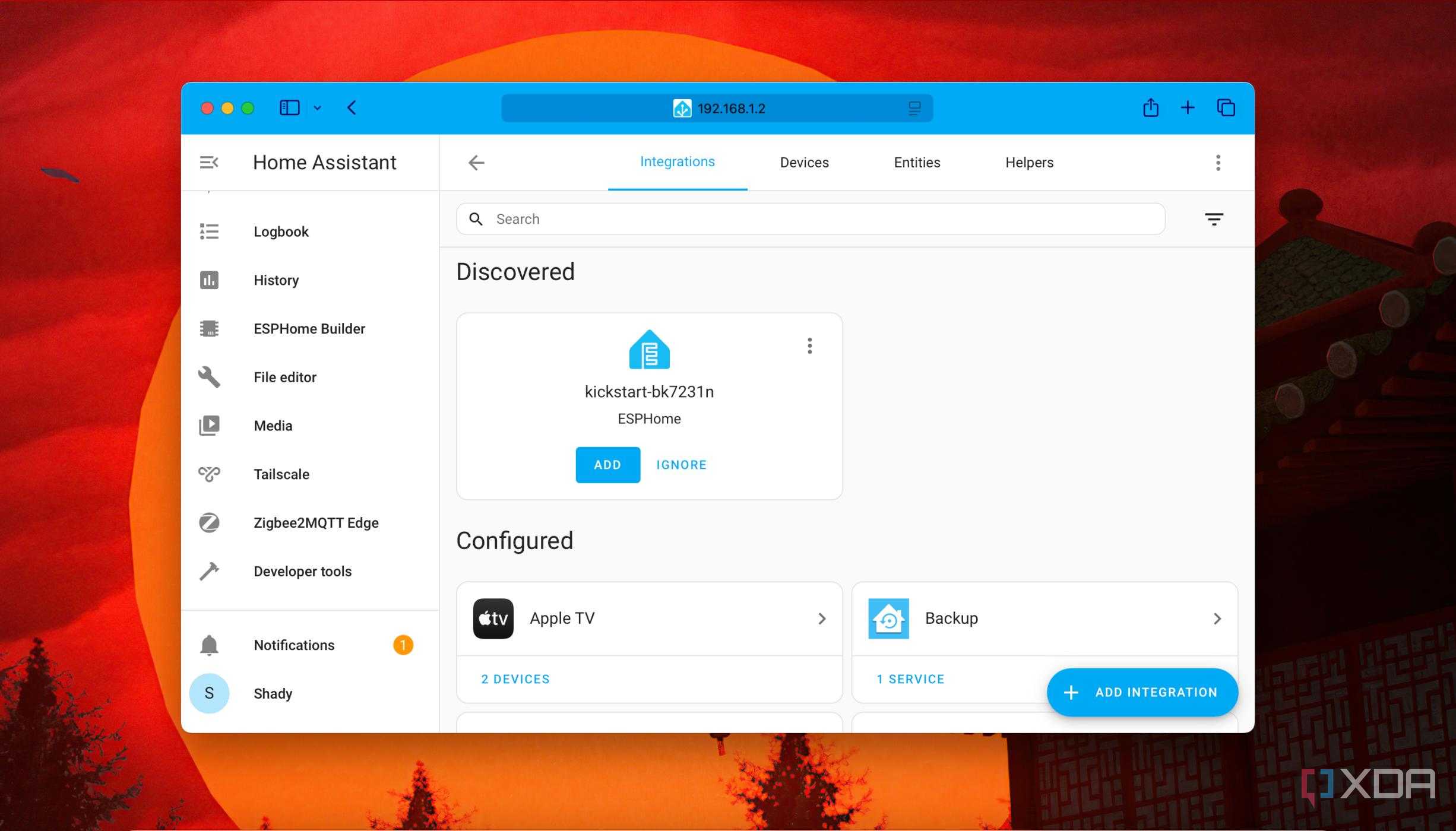 Card of a smart plug with ESPHome firmware detected in Home Assistant