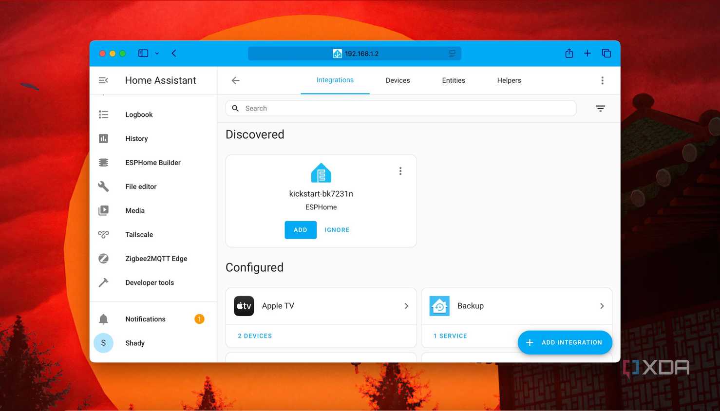 Card of a smart plug with ESPHome firmware detected in Home Assistant