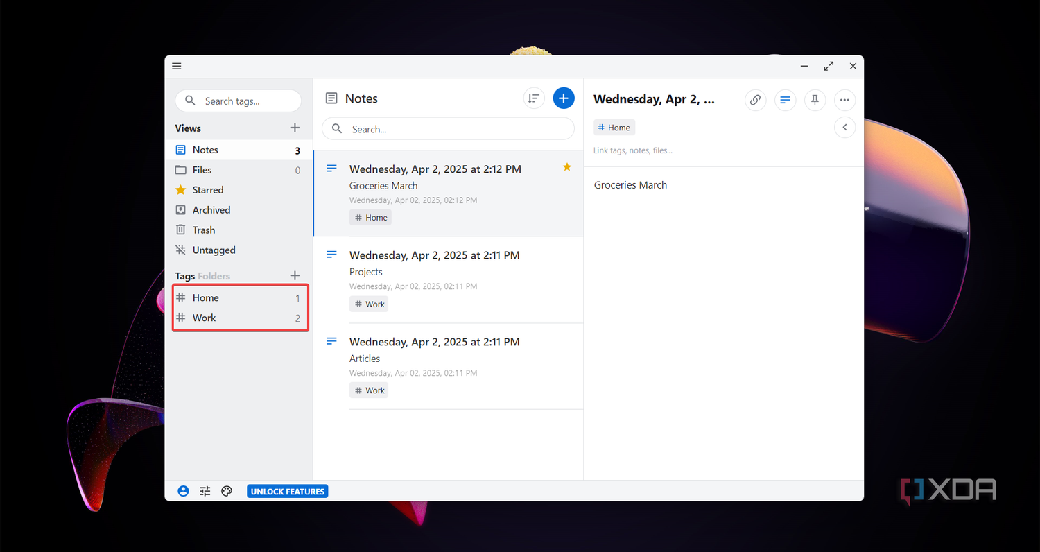 Standard-Notes-folders-and-tags