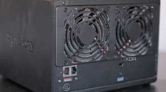 Synology DiskStation DS1019+ from the back