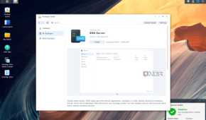 screenshot of synology dsm package center with dns server package open