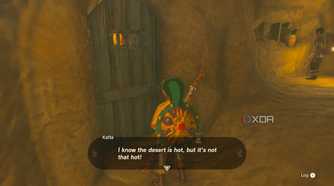 Link being scolded for not wearing a shirt.