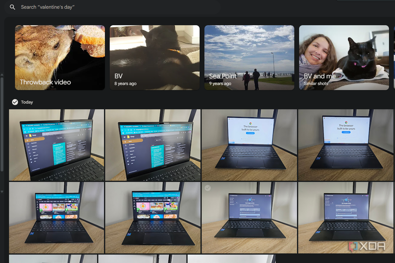 the google photos website with a number of photos
