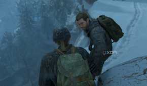 the last of us part 2 abby and owen standing in snow