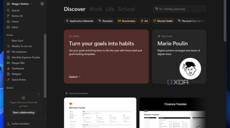 the notion marketplace with templates