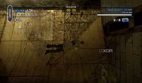 A screenshot from the 2012 game "Tony Hawk's Pro Skater HD", showing Tony Hawk laying on the ground after a fall in the game.