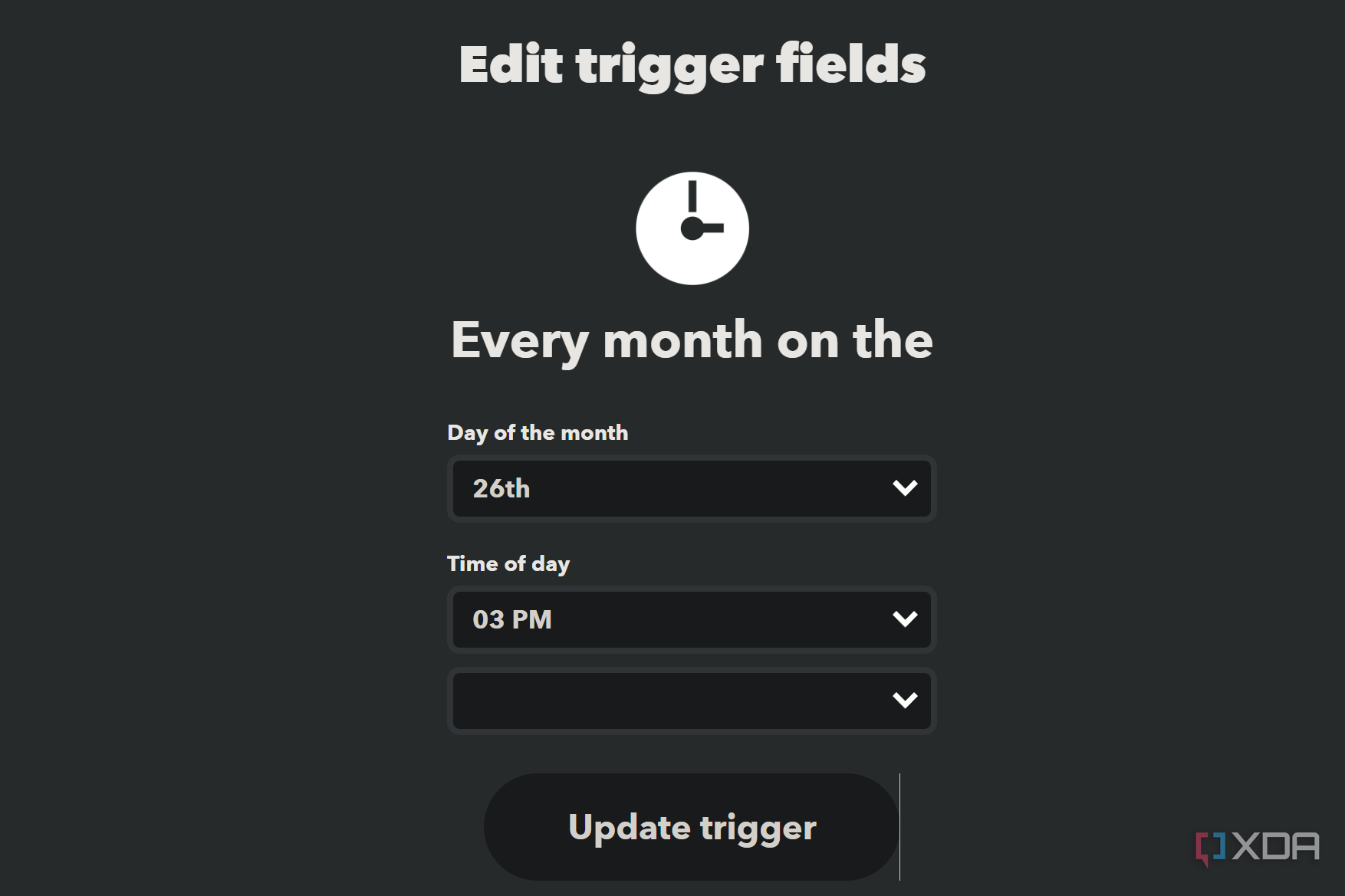 trigger with date and time on ifttt