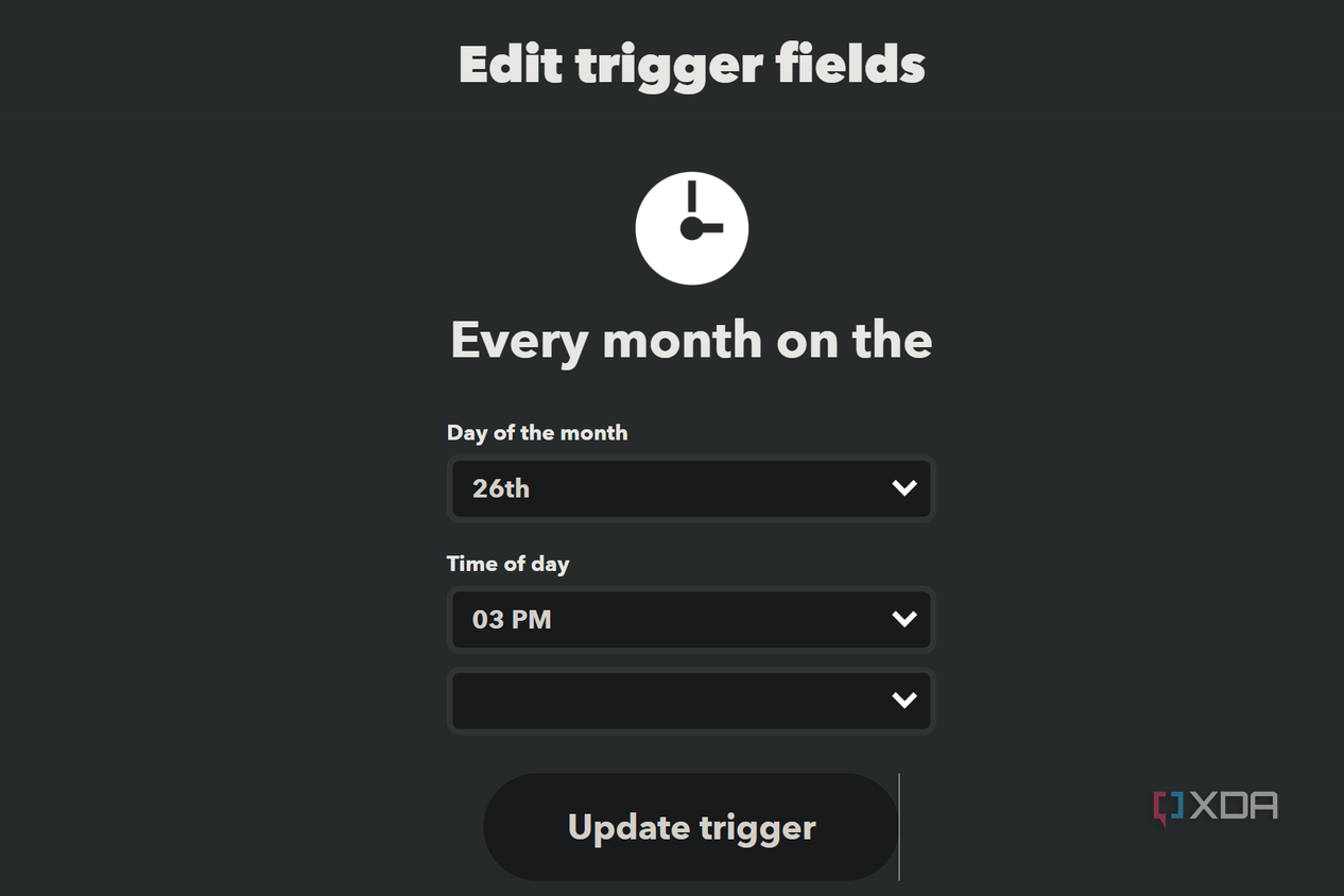 trigger with date and time on ifttt