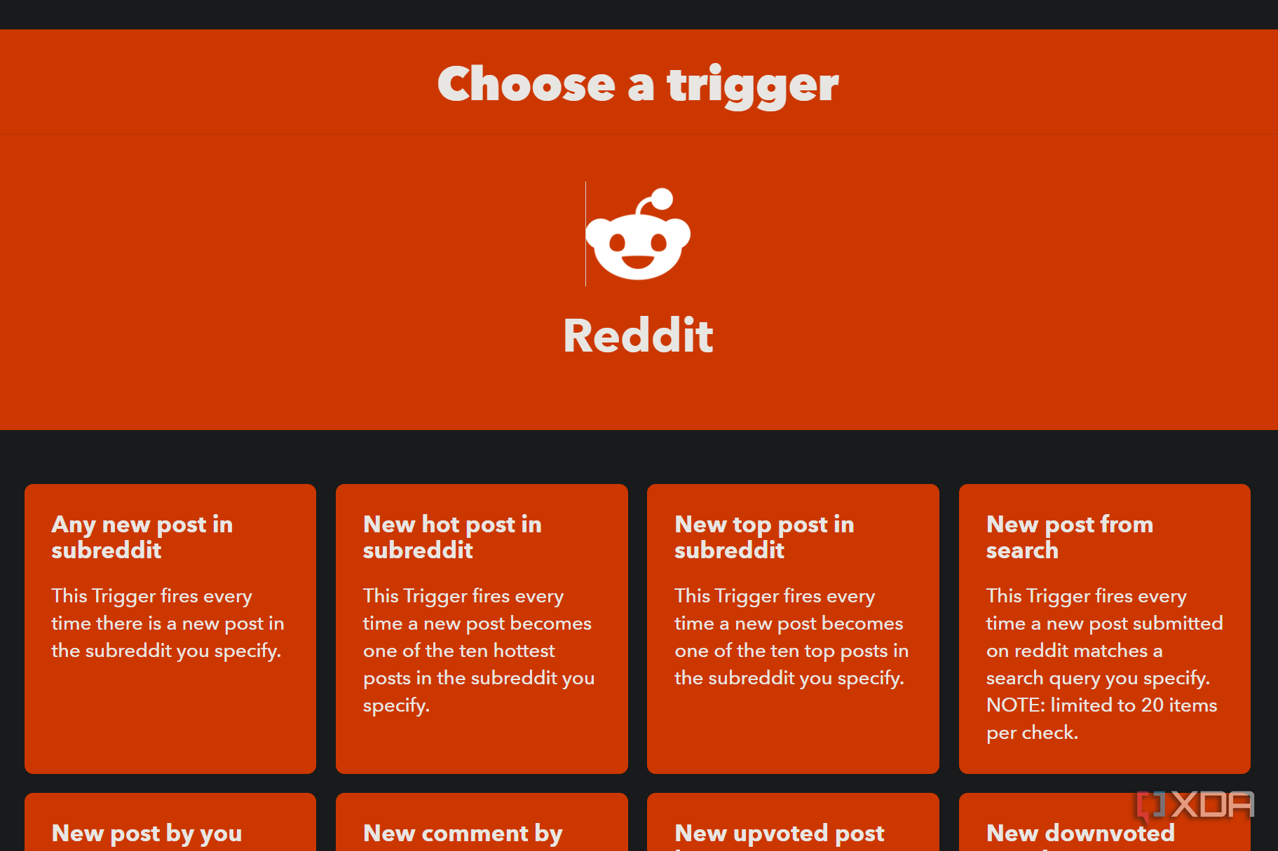 triggers for reddit on ifttt