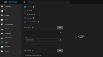 Advertise routes on Tailscale in TrueNAS