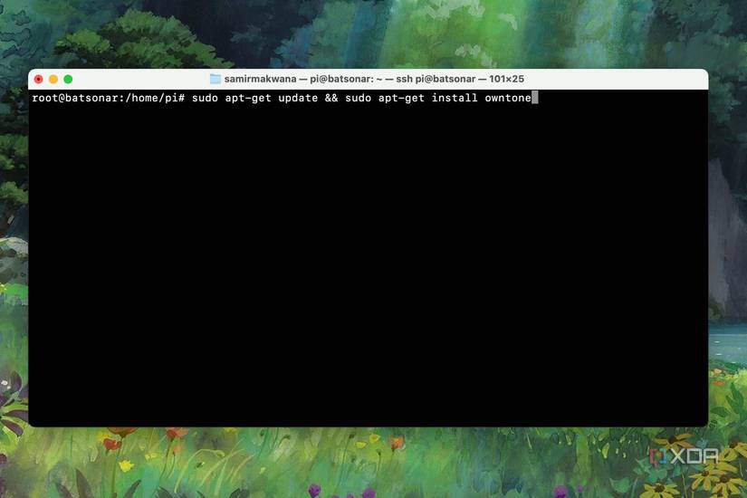Run this command in Terminal to update packages and install OwnTone Server