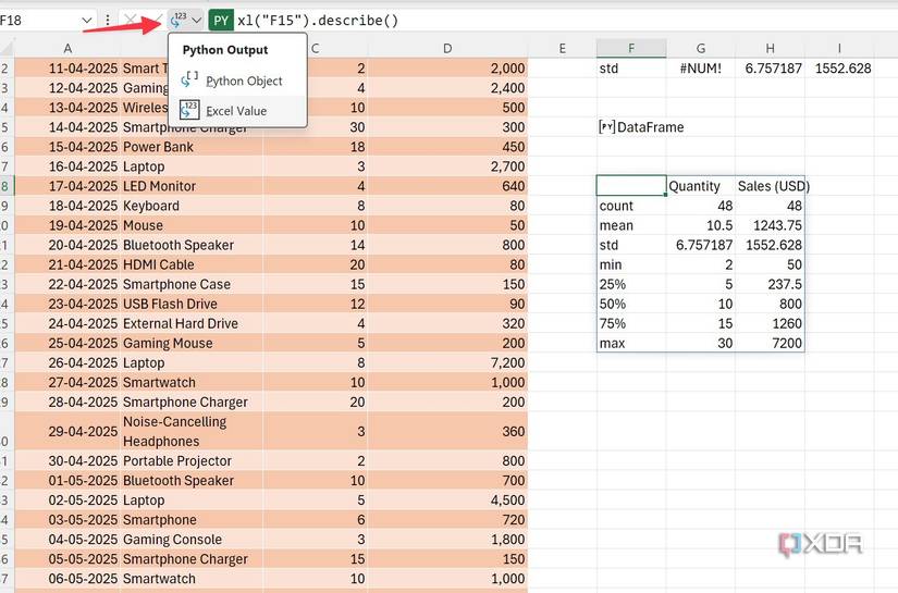 Here’s how I perform advanced data analysis using Python in Excel