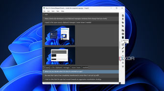 using the remove option in copyq