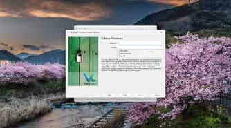 Screenshot of prompt to create a password for volume in VeraCrypt