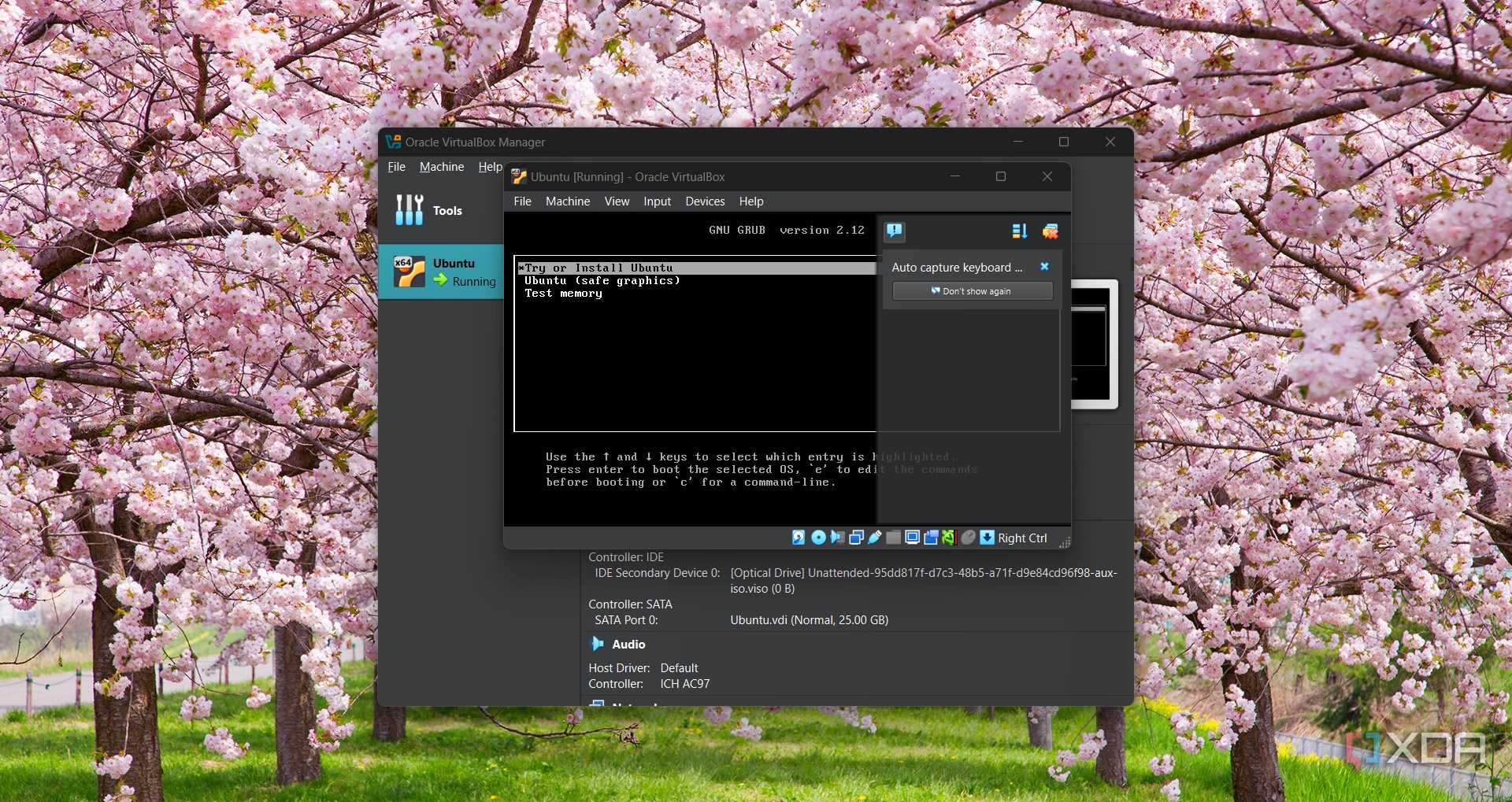 Starting VirtualBox virtual machine on Windows 11