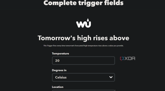 weather forecast temperature trigger for weather underground
