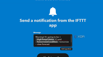 weather message action for ifttt