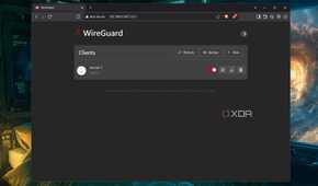 The wg-easy daashboard