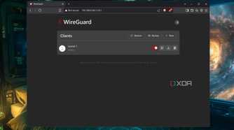 The wg-easy daashboard