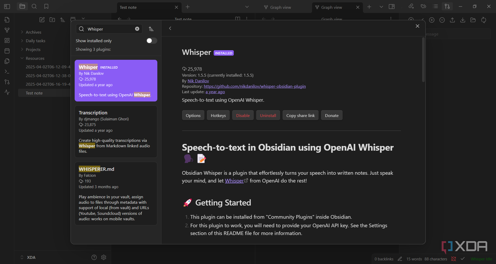 Whisper-for-Obsidian