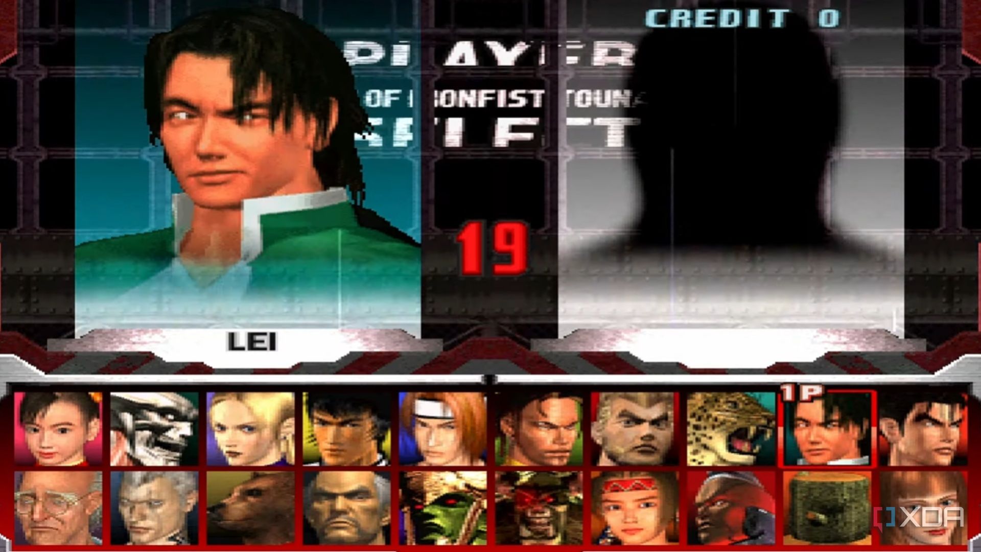A screenshot of the character select screen in Tekken 3