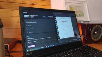 Laptop running Windows 11 and Ubuntu on a virtual machine