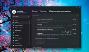 Checking the Cleanup-recommendations on Windows 11 Settings