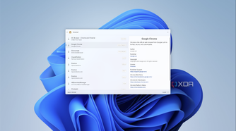Screenshot of a WinGet search for chrome in PowerToys Command Palette