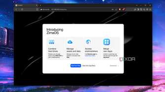 The ZimaOS welcome page